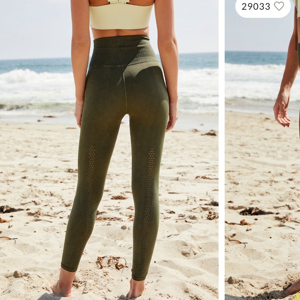 Free people movement good karma sea moss 7/8 leggings high waisted
